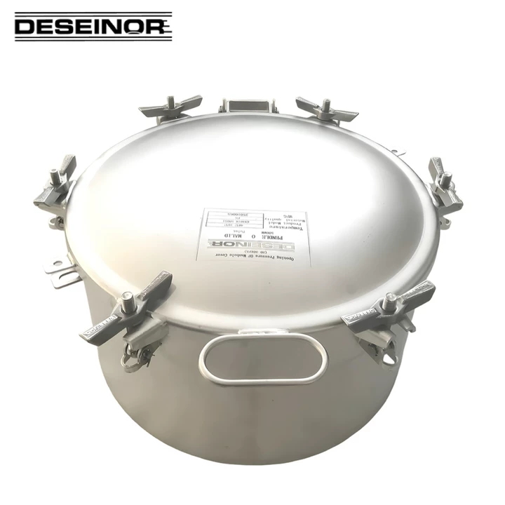 Manhole Cover - Stainless Steel 500 Quick-Opening Type (304 Seat Ring, H 10 Inches)